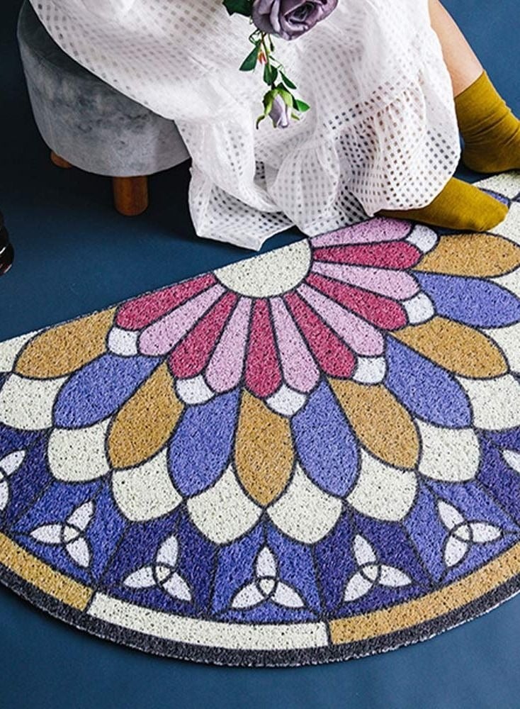 كابتن تيك 1Pc Coil Semicircle Doormat Household Chic Creative Floor Mat Door Carpet Foot Pad for Bathroom Doorway Entrance  - Image 5