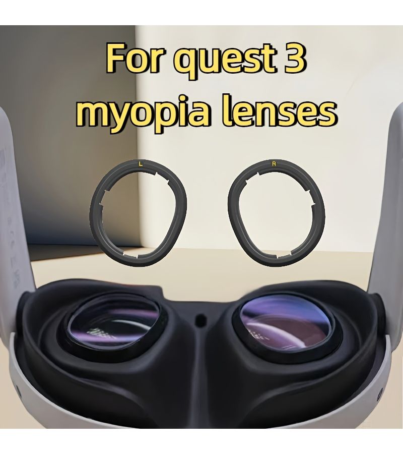 عدسة VR مخصصة لـ Quest 3 لقصر النظر -4.00، عدسة واحدة للعين اليمنى، غلاف واقٍ مضاد للخدش. - Image 1