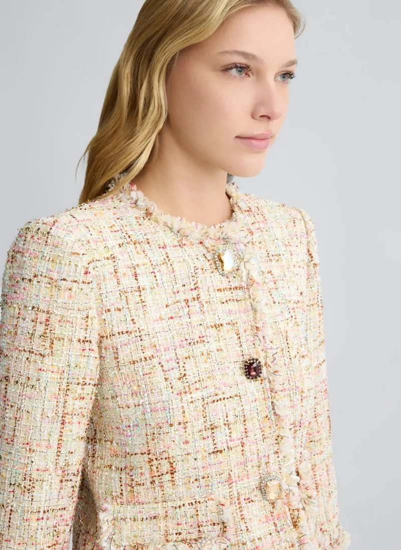Liu Jo Multi-colored raw-cut jacket