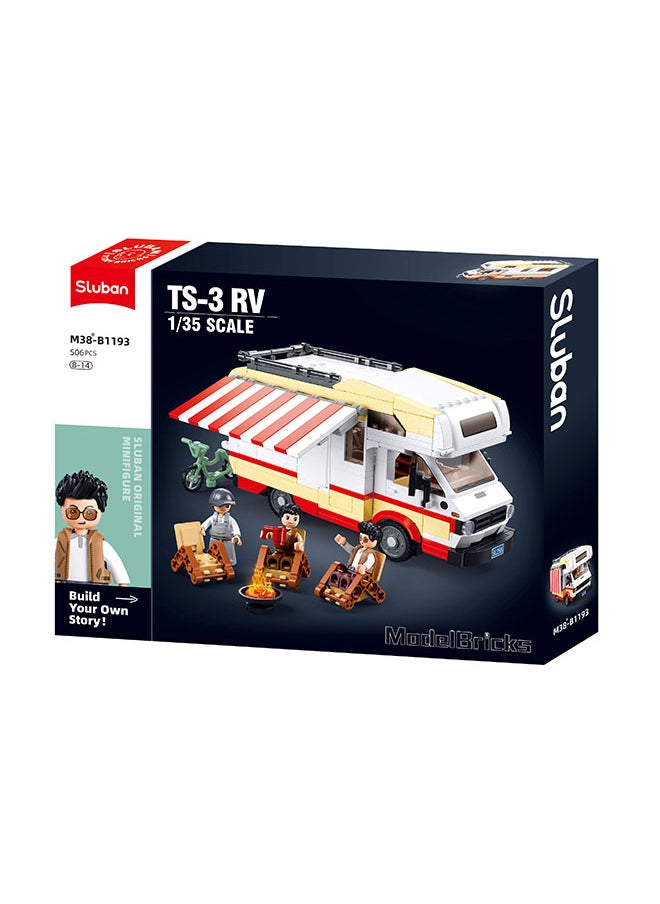 Sluban - Model Bricks Series - Rv Building Blocks 506 Pieces, With Minifigures, For Ages 8+ Years Old - Image 1