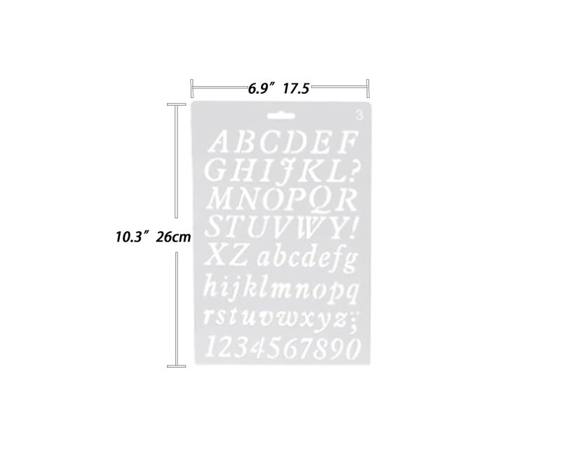NUDFSY 4PCS Home Wall Stencils: Alphabet Letters & Numbers, Reusable - Image 2