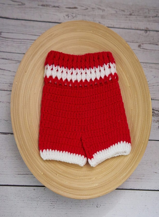 Vemonllas Newborn Photography Props Boys Girls Outfits Set, Baby Photo Props Handmade Boxing Champion Gloves Pants (Red) - Image 5