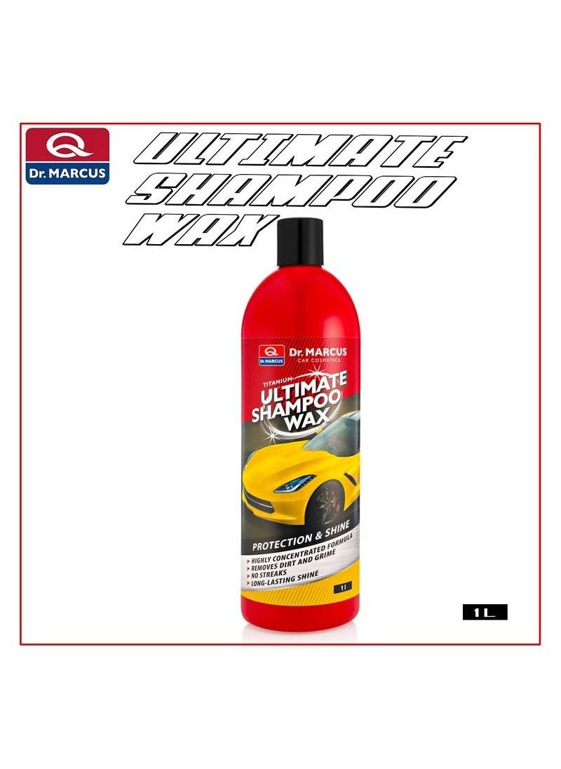Dr.MARCUS Dr. Marcus S2ETWASH9 -Car Shampoo Wax, High-Quality Protection & Shine, Made in Poland, Titanium Ultimate Shampoo Wax 1 Litre  - Image 1