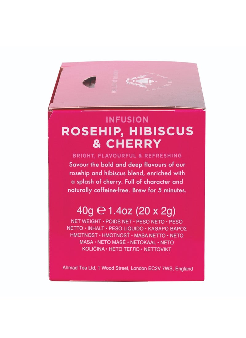 Ahmad Tea Rosehip Cherry Hibiscus Alu Tea 10 Teabags (100g) - Image 5