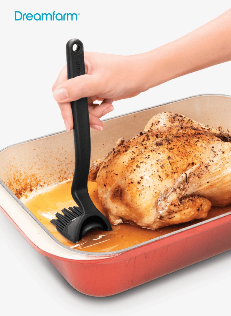 دريم فارم فرشاة لتوزيع الصوص | فرشاة سيليكون للتوزيع | مقاومة للحرارة حتى 260°C | تصميم مضاد للتنقيط | 28سم × 5سم | آمنة للغسل في غسالة الصحون وغير لاصقة - Image 2