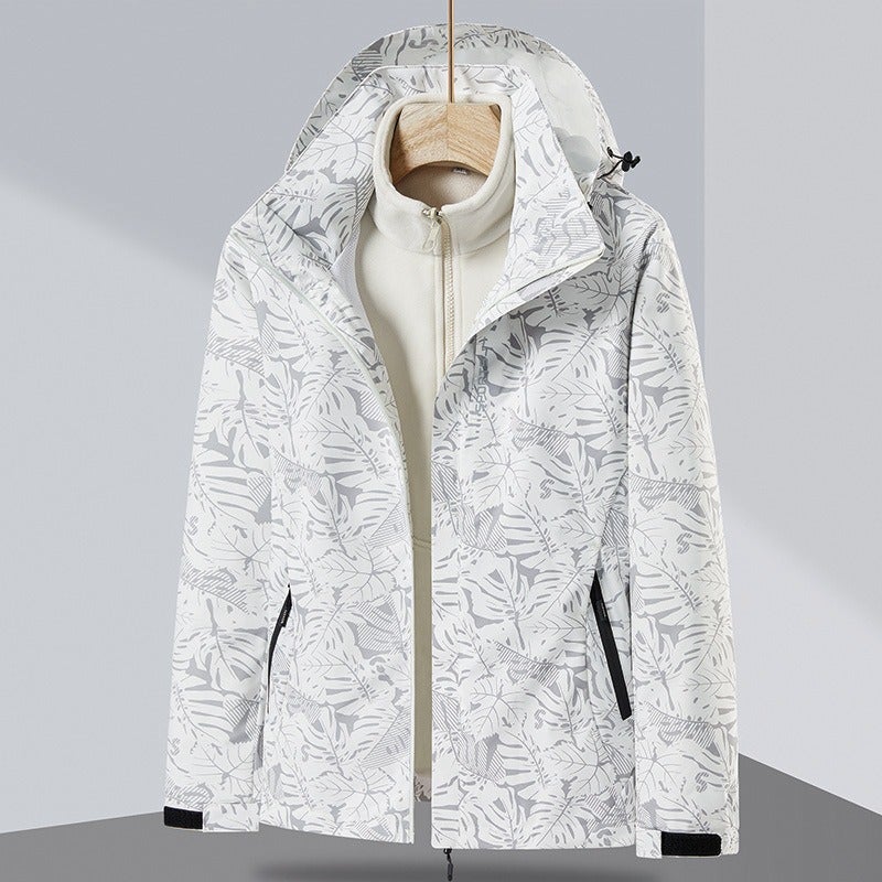 WU Men's Outdoor Hiking Jacket Waterproof Windbreaker Hooded Lightweight Trekking Coat with Logo Customization - Image 1