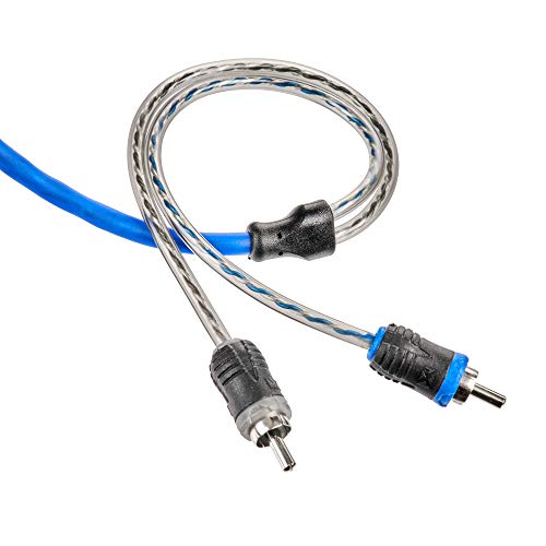 NVX® XIV25 16.4 ft (5 Meter) Oxygen Free Copper 2-Channel Twisted Pair V-Series Car Audio RCA Audio Interconnect Cable with Shielded Noise Reduction and Split-tip Silver-Plated Ends - Image 2