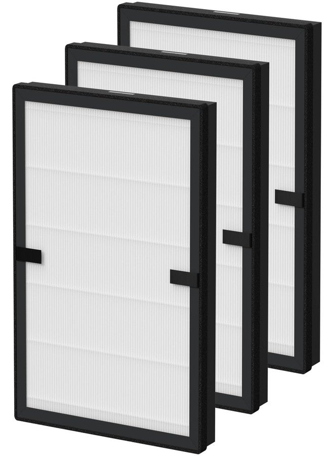 Allisfresh E-200 True HEPA Filter Replacement Compatible with Lunino E-200 Air Cleaner Purifier, 3-in-1 Filtration System with Activated Carbon Filter, 3 Pack White - Image 1