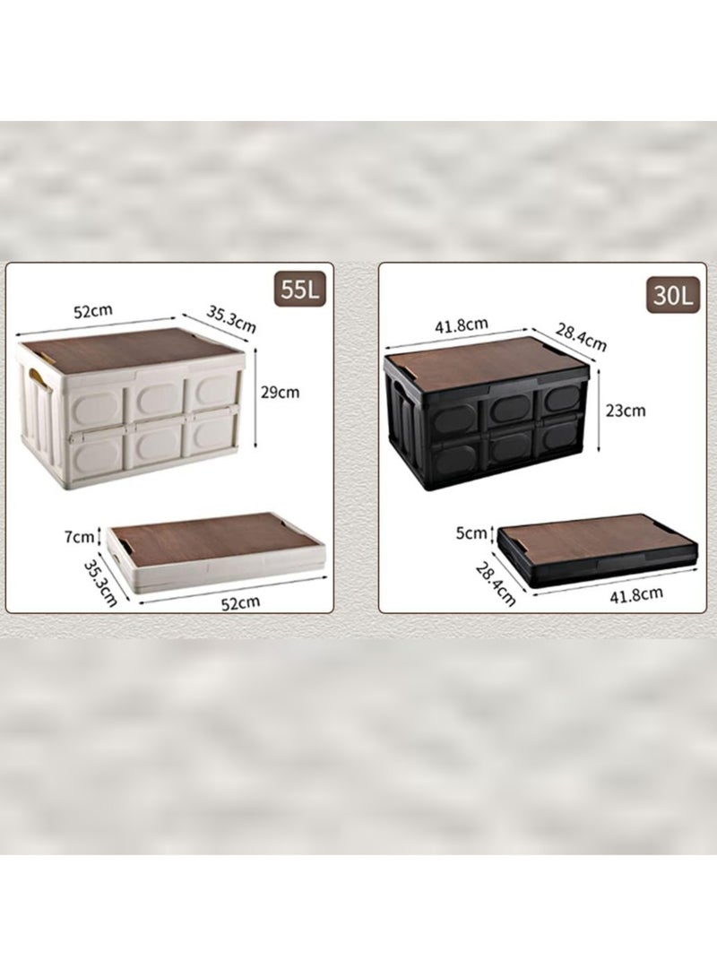 Outdoor Camping Storage Box with Flat Lid 30L - Image 2