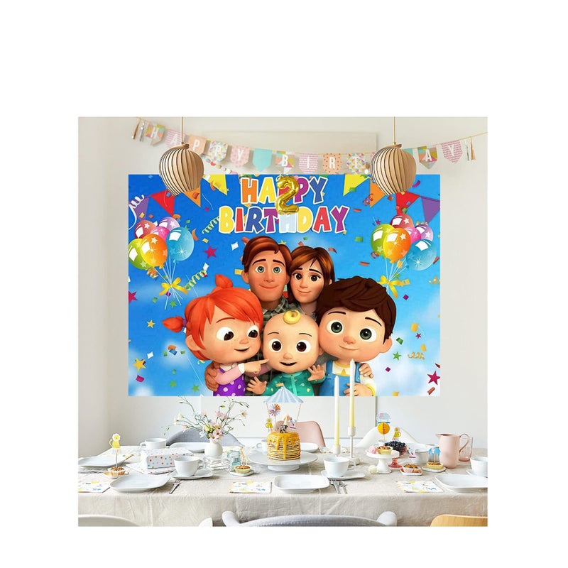 SOLARAE Coco Cartoon Melon Birthday Party Supplies, Cartoon Family Party Backdrops Kids Happy Birthday - Image 5