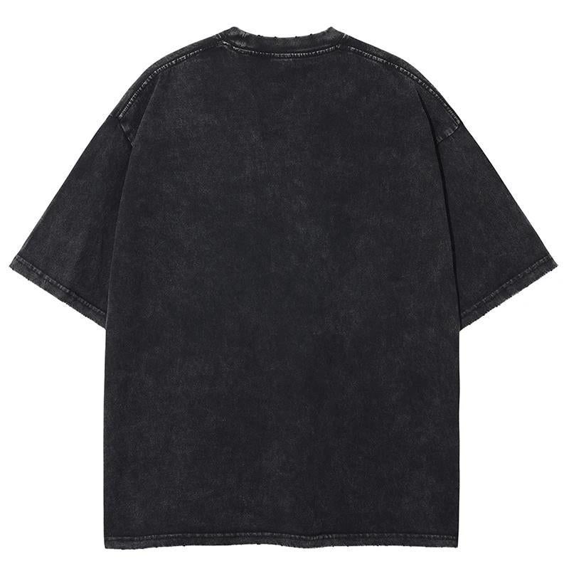 Game Genshin Impact Graphic T-Shirt Retro Washed Cotton T-Shirt Top Casual In T-Shirt Harajuku - Image 5