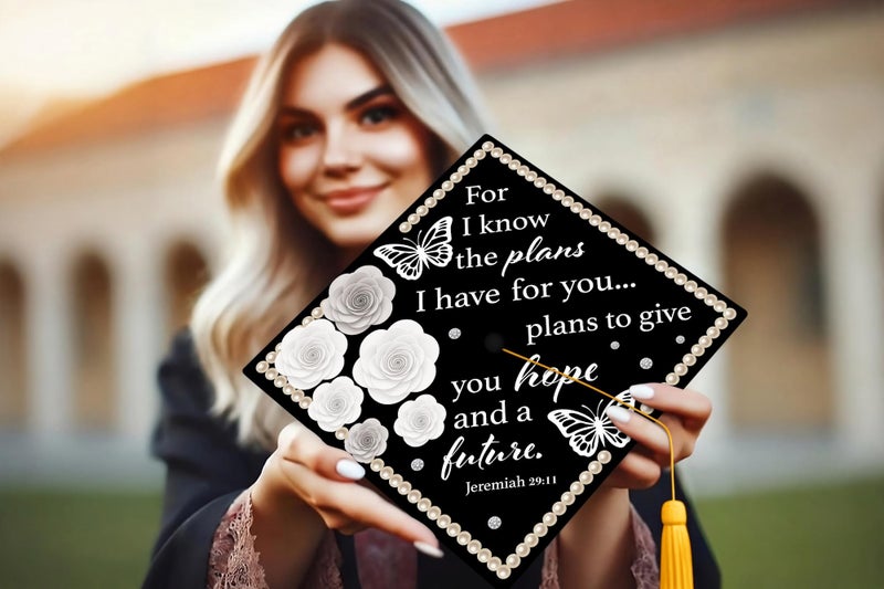 ADVANSYNC For I Know the Plans I Have for You 2 Graduation Cap Topper - Image 3