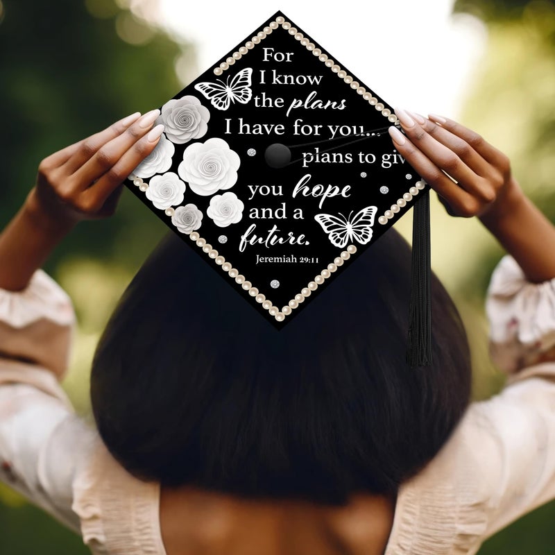 ADVANSYNC For I Know the Plans I Have for You 2 Graduation Cap Topper - Image 2