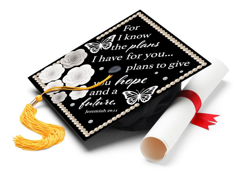 ADVANSYNC For I Know the Plans I Have for You 2 Graduation Cap Topper - Image 1