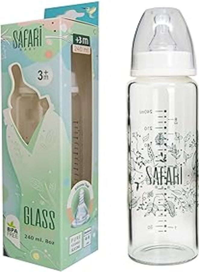 Safari Safari glass feeding bottle +3 240 ml 1 piece 