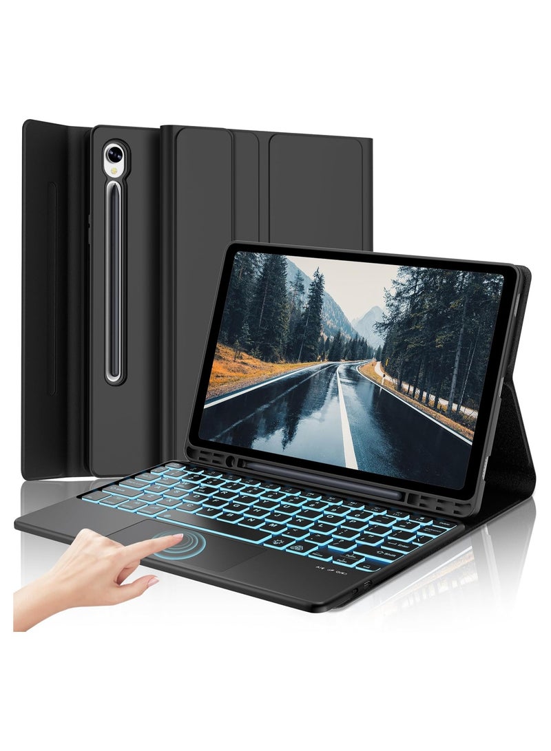 بروتيكت حافظة لوحة مفاتيح لاسلكية Protect لجهاز Samsung Galaxy Tab S10 FE 10.9" | لوحة مفاتيح بإضاءة خلفية عربي-إنجليزي | لوحة لمس 120Hz متعددة اللمس | حافظة نحيفة قابلة للفصل | الموديل: HL118A-10FE - Image 1