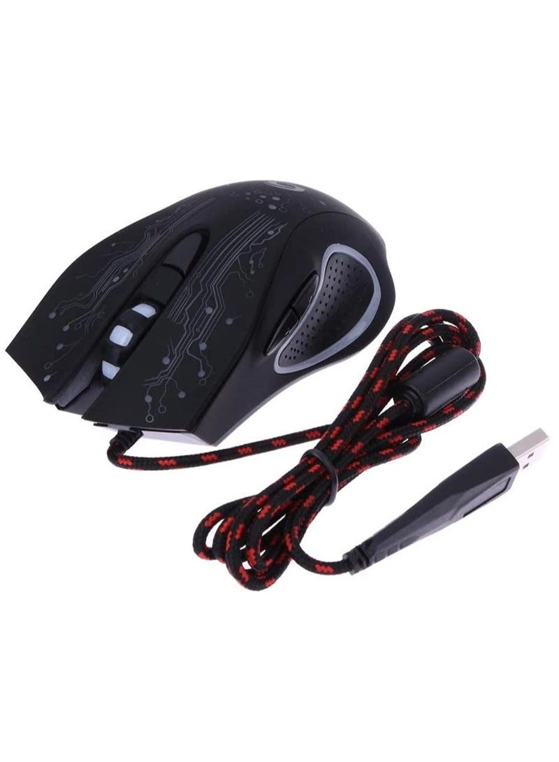 Ergonomic Wired Gaming Mouse with 7 Adjustable Buttons and LED Backlit for PC and Laptop Professional Gamers Black and RGB Colors Available  - Image 5
