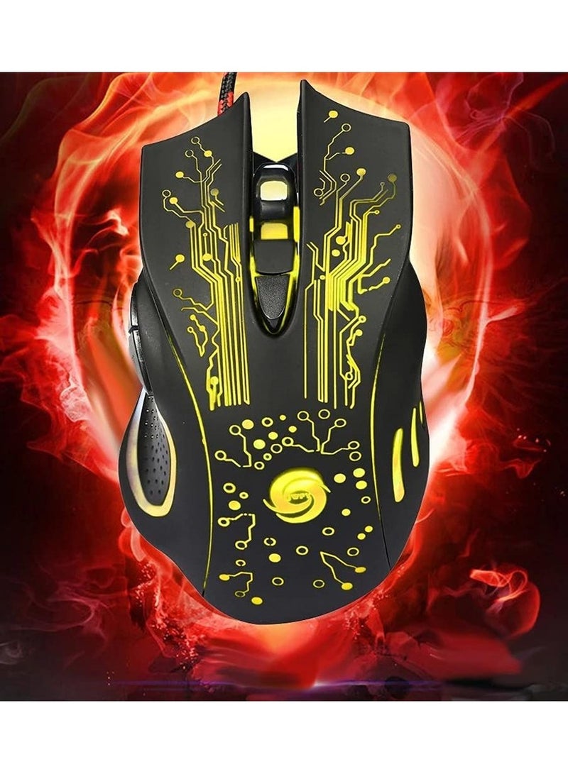 Ergonomic Wired Gaming Mouse with 7 Adjustable Buttons and LED Backlit for PC and Laptop Professional Gamers Black and RGB Colors Available  - Image 1