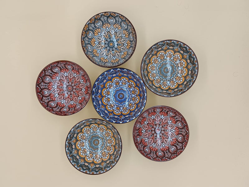 P Plus Fire Ceramic Cereal Bowls, Porcelain Bowls for Kitchen, Vibrant Colors Bowls Set for Salad Soup Ramen Bowl (Pack of 12) - Image 4