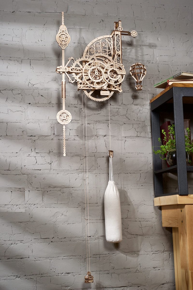 UGEARS Aero Clock Wooden 3D Puzzles for Adults - Mechanical Wooden Model Kits for Adults to Build, Wall Clock 3D Puzzle with Pendulum Model Kit, DIY Miniature Kit Crafts Gift for Christmas - Image 5