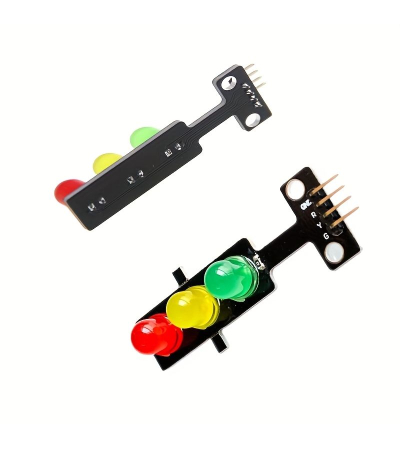 قطعتان من وحدة إشارة مرور LED حمراء وخضراء 5V إكسسوار روبوت - Image 1