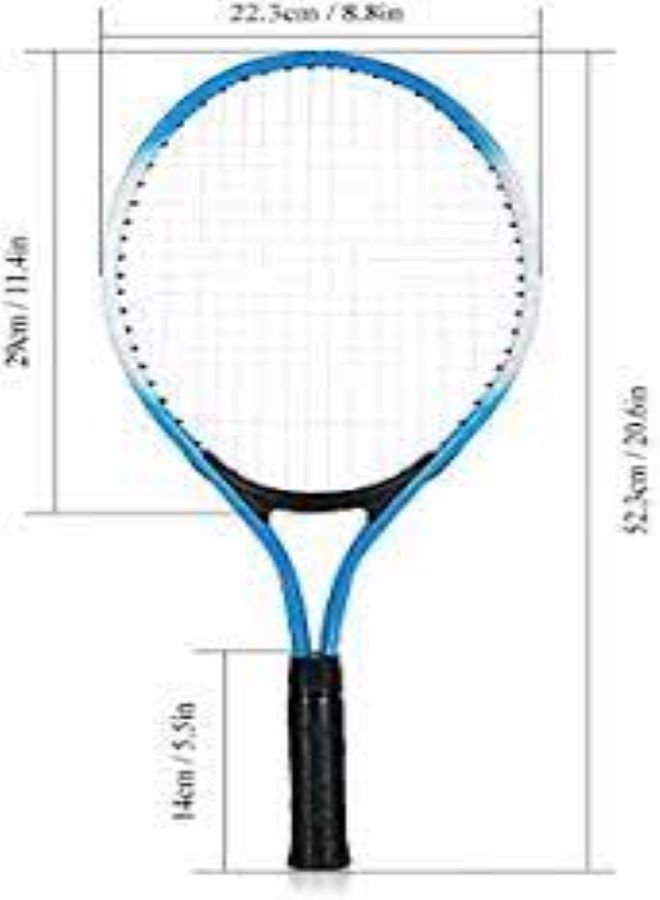 Generic 1-Piece Tennis Racket With Ball Set 52.3x22.3centimeter - Image 3