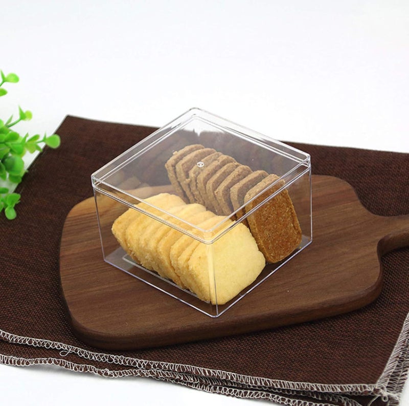 FUFU 12pcs Plastic Transparent Dessert Container Fruit Ice Cream Holder Cookie Boxes Mille Crepe Cake Packaging Box - Image 4