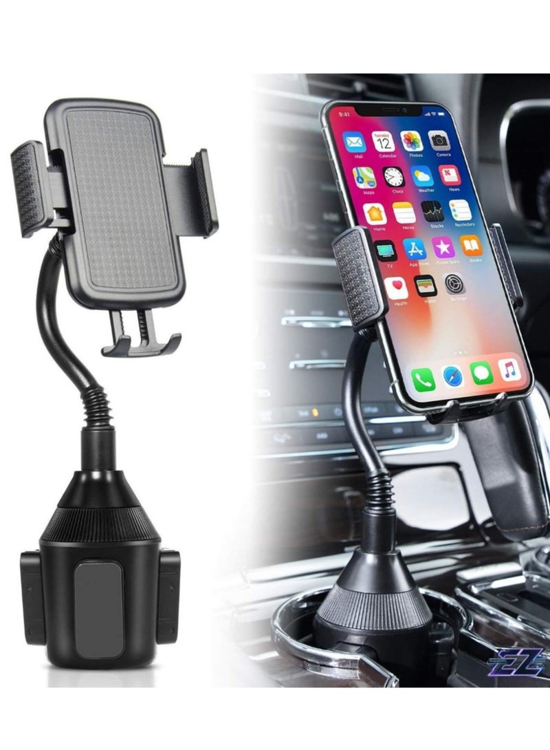 ELTRAZONE "Cup Holder Phone Mount – Universal Adjustable Gooseneck Car Mount Cradle for iPhone XS/XS Max/X/8/7 Plus, Galaxy & More" - Image 1