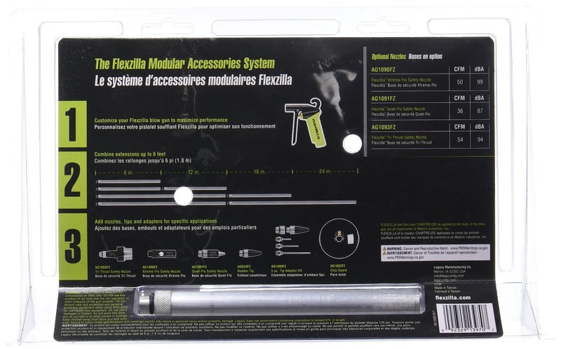Flexzilla X1 Blow Gun Kit, 10-Piece, ZillaGreen - AG1500FZKIT - Image 2