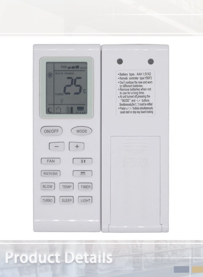 Gree Air Conditioner Remote Control YBOF2 Compatible with Gree AC Units Easy to Use - Image 5