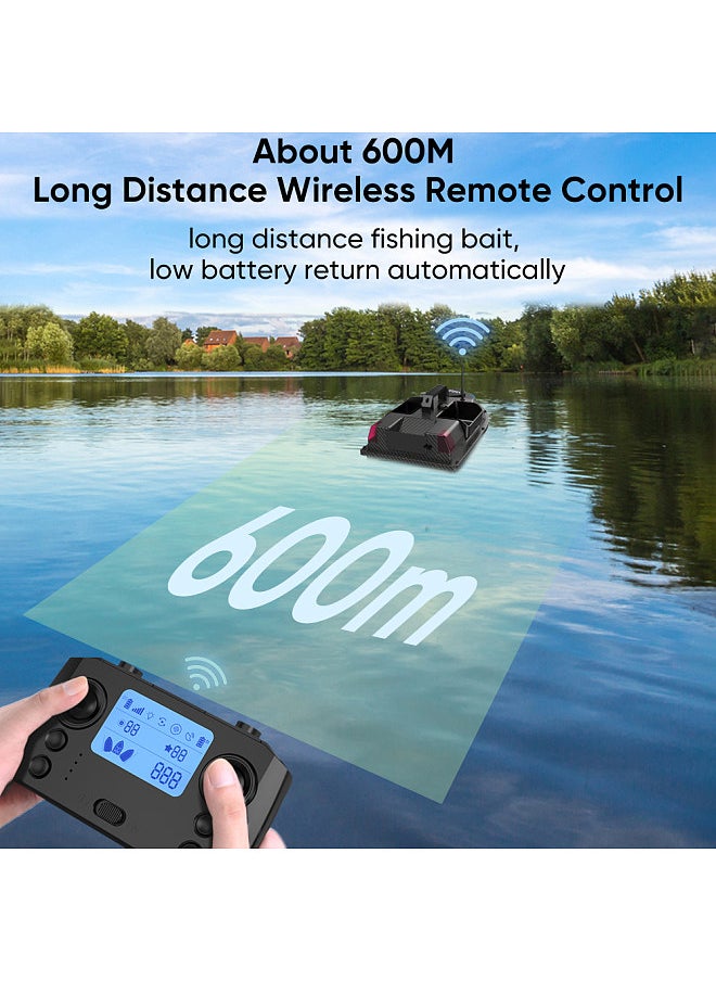 Generic GPS RC Bait Boat 600M Wireless Remote Control Fishing Bait Boat Fishing Feeder Boat with 3 Bait Containers  - Image 5