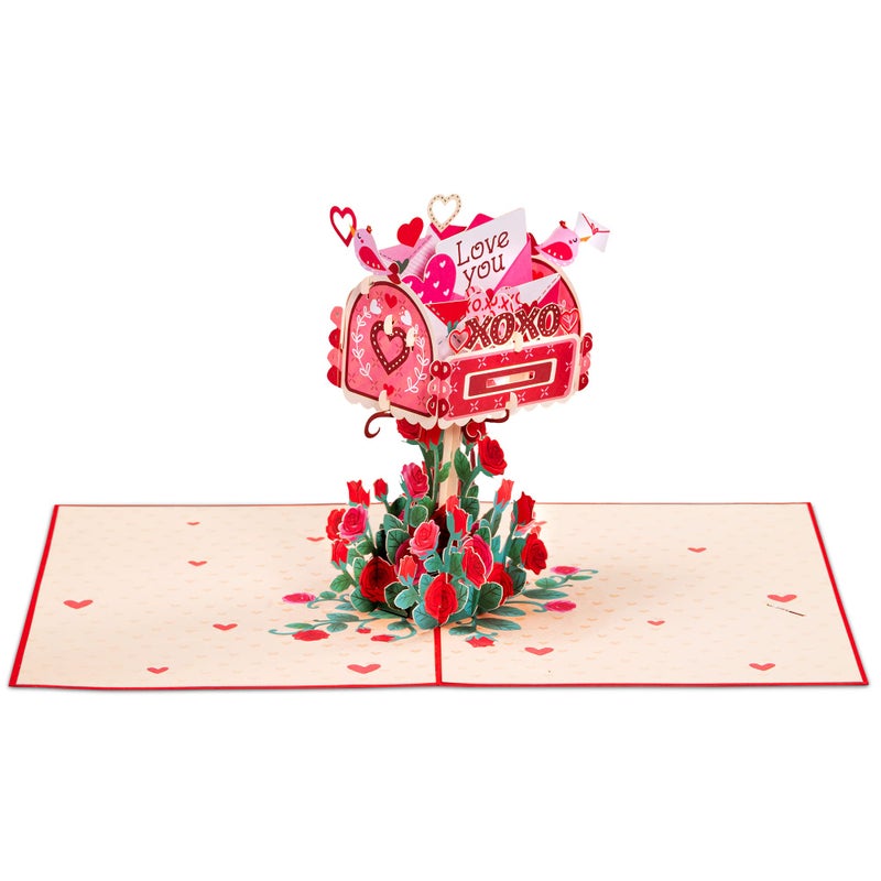 Paper Love 3D Pop Up Valentine's Day Card, Love Mailbox, For Valentine's Day, Birthday, Anniversary, Mothers Day, Wedding, Get Well, All Occasion - 5" x 7" Cover - Includes Envelope and Note Tag - Image 4