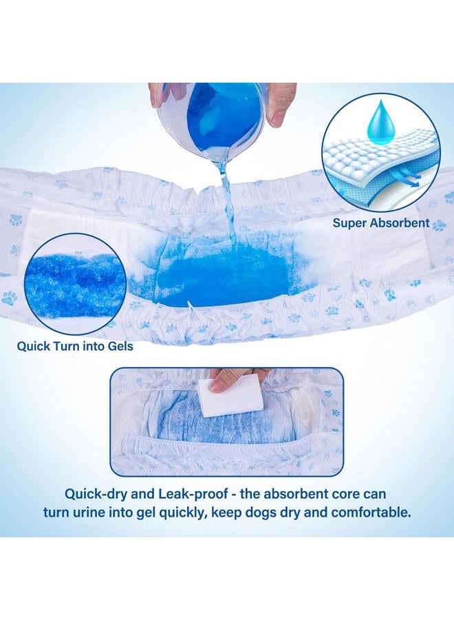 Pet Soft Dog Diaper Male Disposable Male Diaper Male Male Nappies Super Absorbent and Leakproof (M, 48) - Image 4