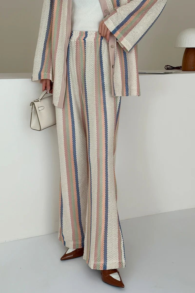 Hassal Crochet Two Piece Suit