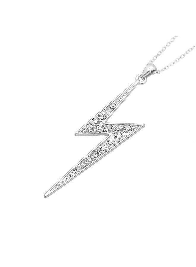 SpinningDaisy Crystal Flash Lightning Necklace (Silver Plated) - Image 3