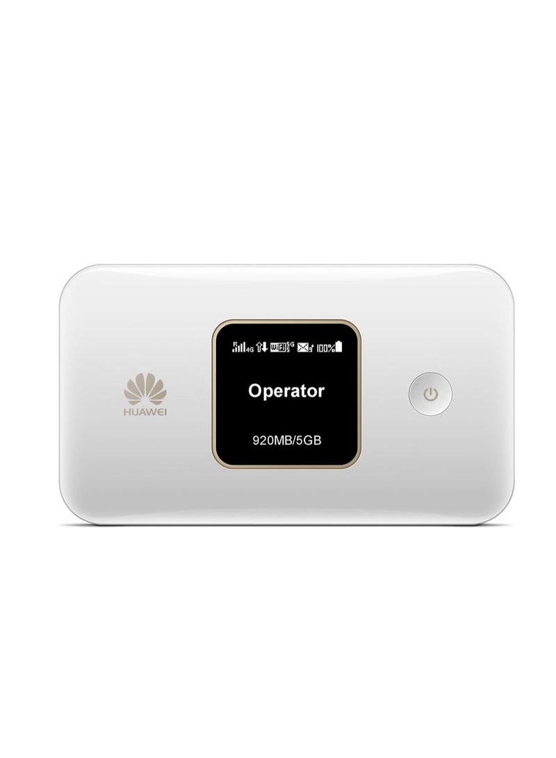 E5785 White, 4G, 300Mbps Travel Mobile Wi-Fi Hotspot with Long-Lasting 3000Mah Battery Unlocked to all Networks  - Image 1