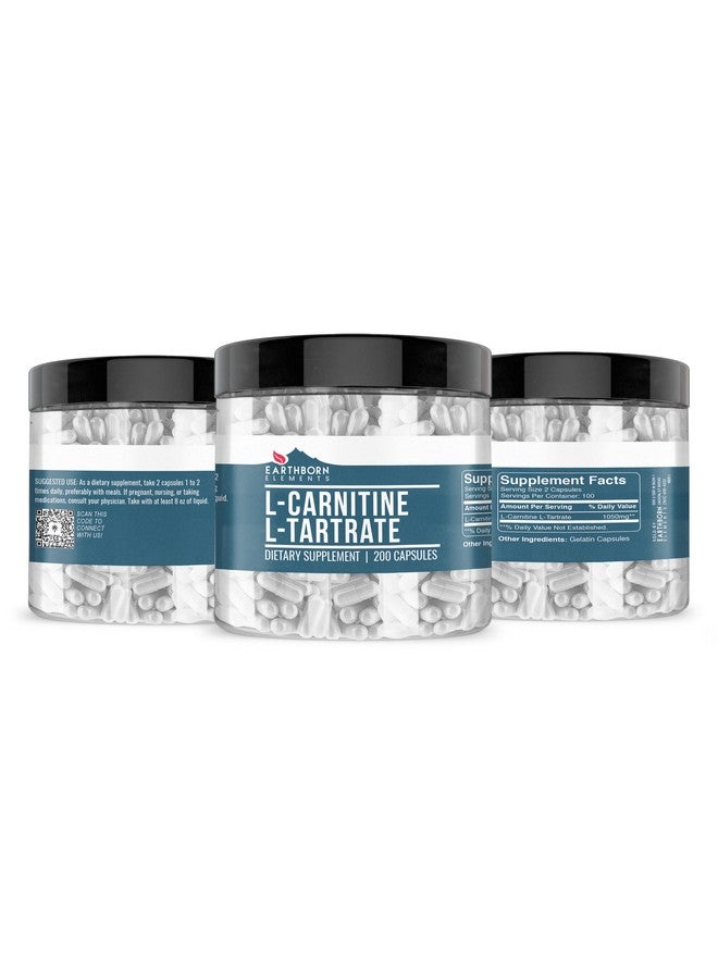 Earthborn Elements L-Carnitine Tartrate, 200 Capsules, No Magnesium or Rice Fillers, No Additives, Gluten-Free, Undiluted - Image 4