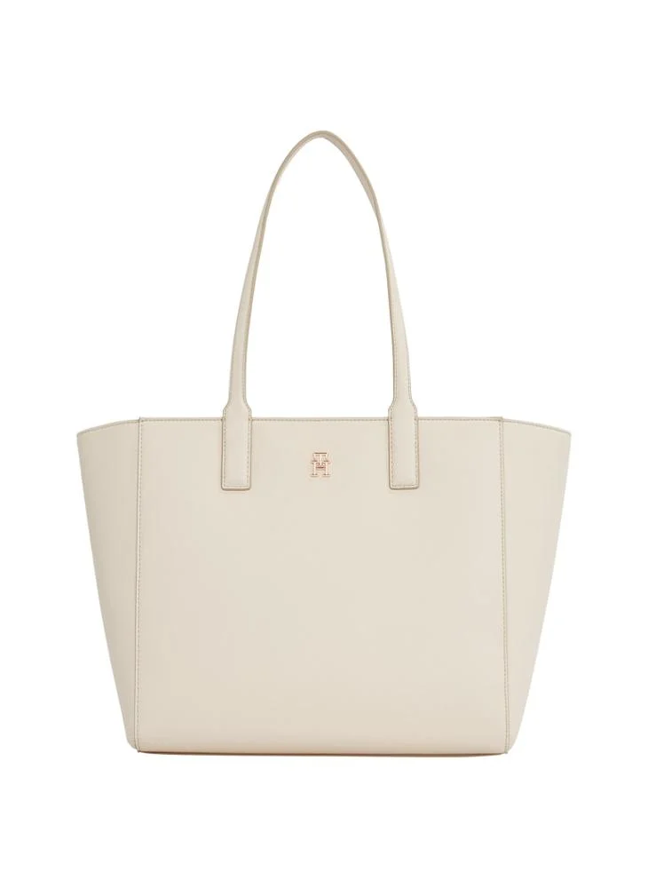 تومي هيلفيغر Logo Detail Zip Over Tote