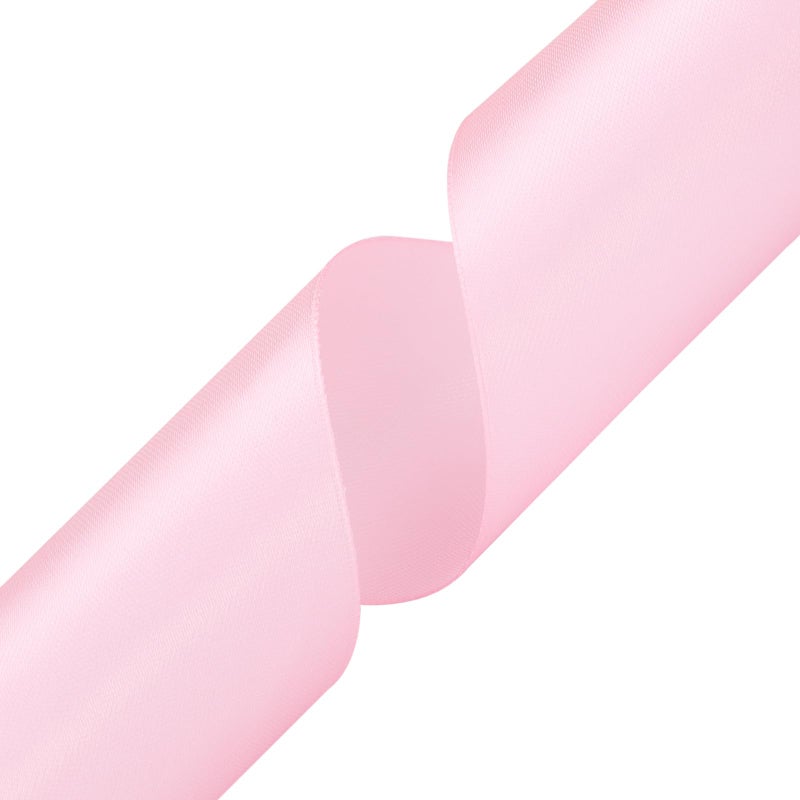 Nsilu 2 inch Pink Satin Ribbon 50 Yards Solid Fabric Ribbons Roll for Gift Wrapping, Satin Weddings,Flower Bouquet, Invitations,Sewing,Party Decorations, Holiday Decorating and More - Image 2
