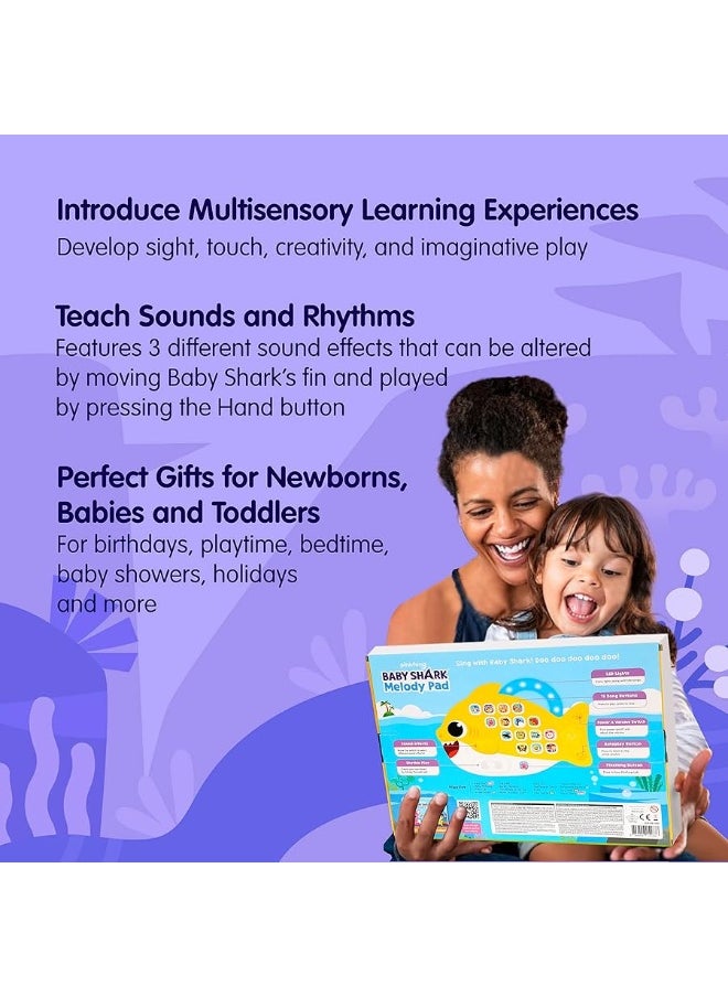 Pinkfong - Baby Shark Melody Pad Sound Pad | Baby Shark Toys, Baby Shark Books | Learning & Education Toys | Interactive Baby Toys for Toddlers 1-3 | Gifts for Boys & Girls - Image 1