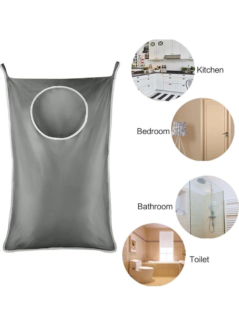 Prostuff.in Prostuffin Hanging Laundry Hamper Bag Door Hanging Organiser with 2 PCs Suction Cup Hooks Wall Hanging Storage Bag for Holding Dirty Clothes and Saving Space Bedroom BathroomMulticolour  - Image 3