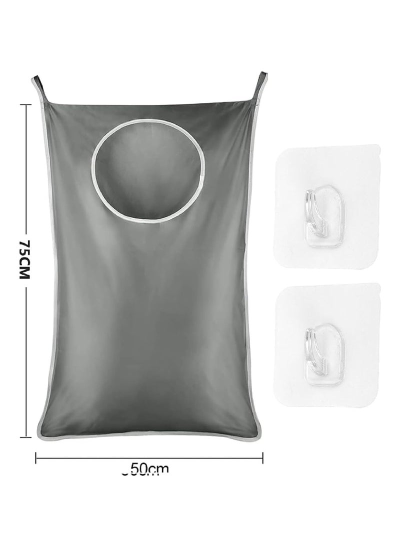 Prostuff.in Prostuffin Hanging Laundry Hamper Bag Door Hanging Organiser with 2 PCs Suction Cup Hooks Wall Hanging Storage Bag for Holding Dirty Clothes and Saving Space Bedroom BathroomMulticolour  - Image 2
