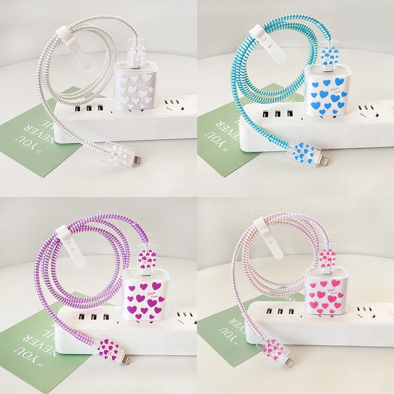 Love Apple 20W Charger Protective Cover For Iphone14Plus/13 Data Cable Winding Rope Spot - Image 3