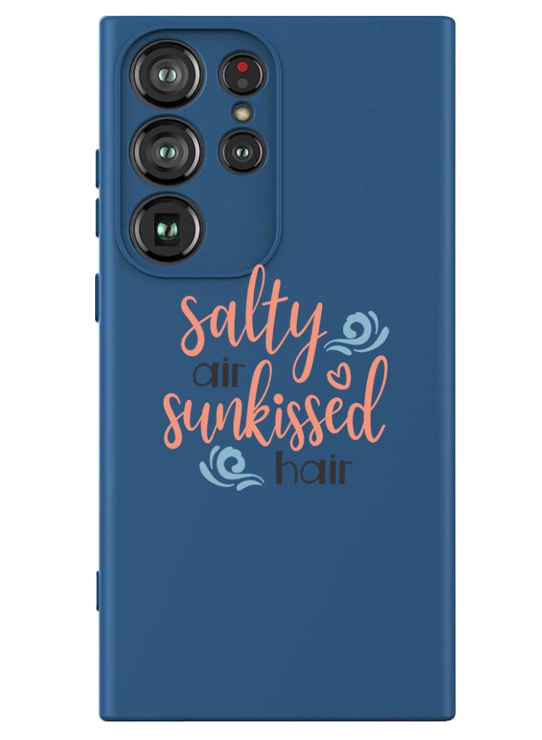 Theodor Protective Slim Fit Case Liquid Silicone Cover with Full Body Protection Anti-Scratch Shockproof Case For Samsung Galaxy S24 Ultra (Blue) - Salty air sunkissed air - Image 1