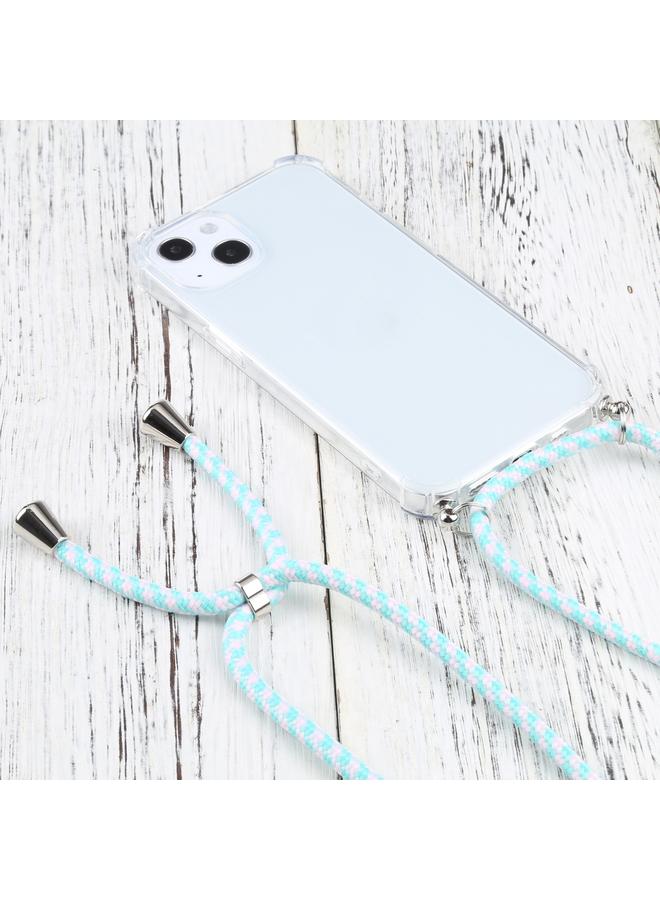 اس-توب جراب لهاتف iPhone 13 mini، جراب واقٍ شفاف مقاوم للصدمات من مادة TPU بأربع زوايا مع حبل - Image 2