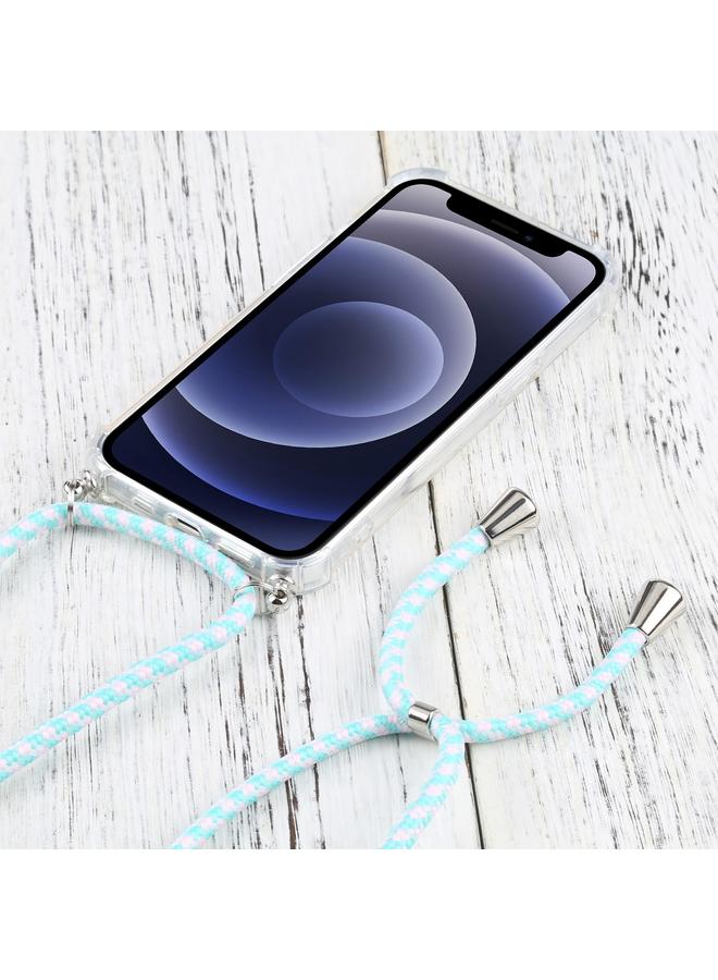 اس-توب جراب لهاتف iPhone 13 mini، جراب واقٍ شفاف مقاوم للصدمات من مادة TPU بأربع زوايا مع حبل - Image 3