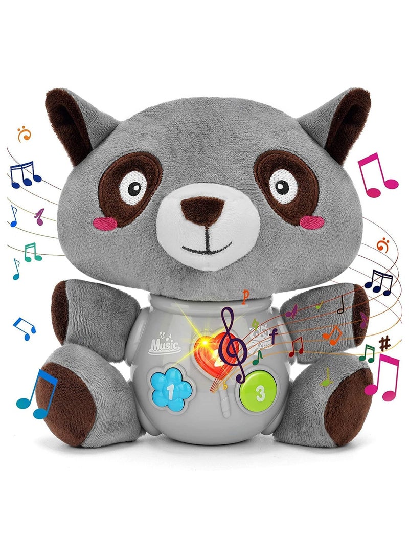 SYOSI Musical Baby Toys, Plush Toy, Music Sound and Light Comfort Toys Newborn Baby Prenatal Education Plush Toys to Lull Sleep 0-1-3 Educational Toys Lullabies, Music Cute Bear Plush Baby Toy - Image 1