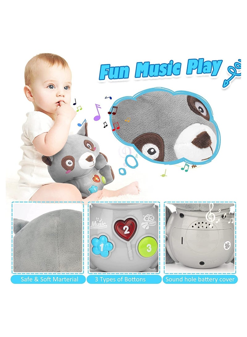 SYOSI Musical Baby Toys, Plush Toy, Music Sound and Light Comfort Toys Newborn Baby Prenatal Education Plush Toys to Lull Sleep 0-1-3 Educational Toys Lullabies, Music Cute Bear Plush Baby Toy - Image 3