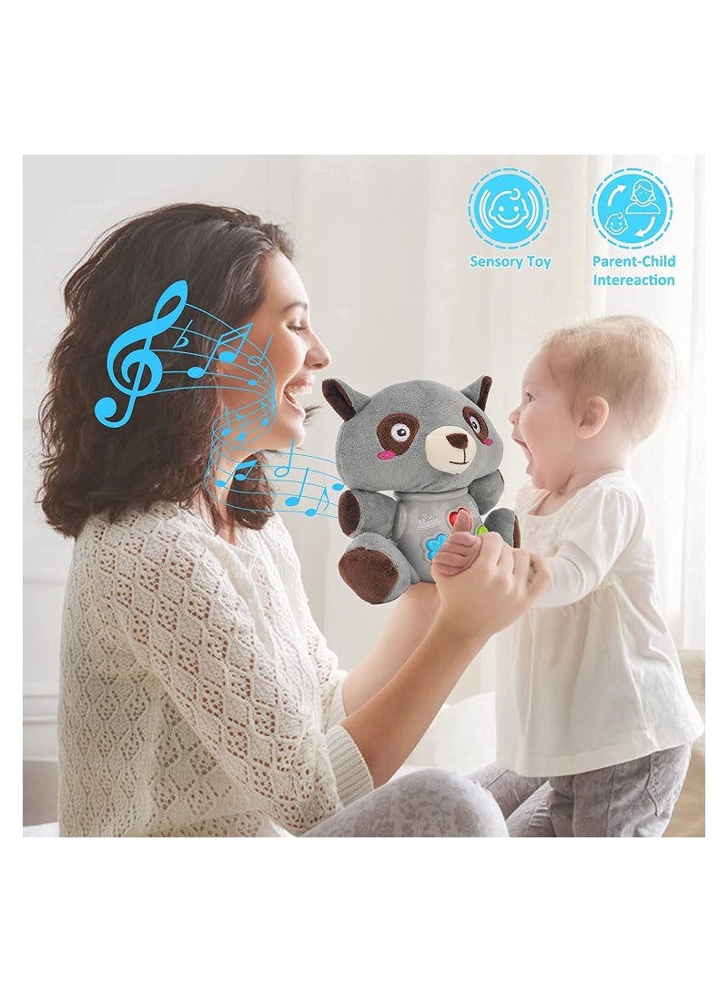 SYOSI Musical Baby Toys, Plush Toy, Music Sound and Light Comfort Toys Newborn Baby Prenatal Education Plush Toys to Lull Sleep 0-1-3 Educational Toys Lullabies, Music Cute Bear Plush Baby Toy - Image 2