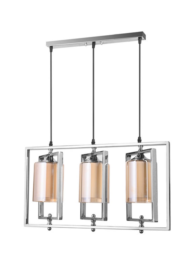 الروضة للإضاءة نجفة ايميليا ستانلس 3 لمبة | نجفة مودرن | الخامة: Stainless Steel | اللون: كروم | المقاس: 70x60 سم